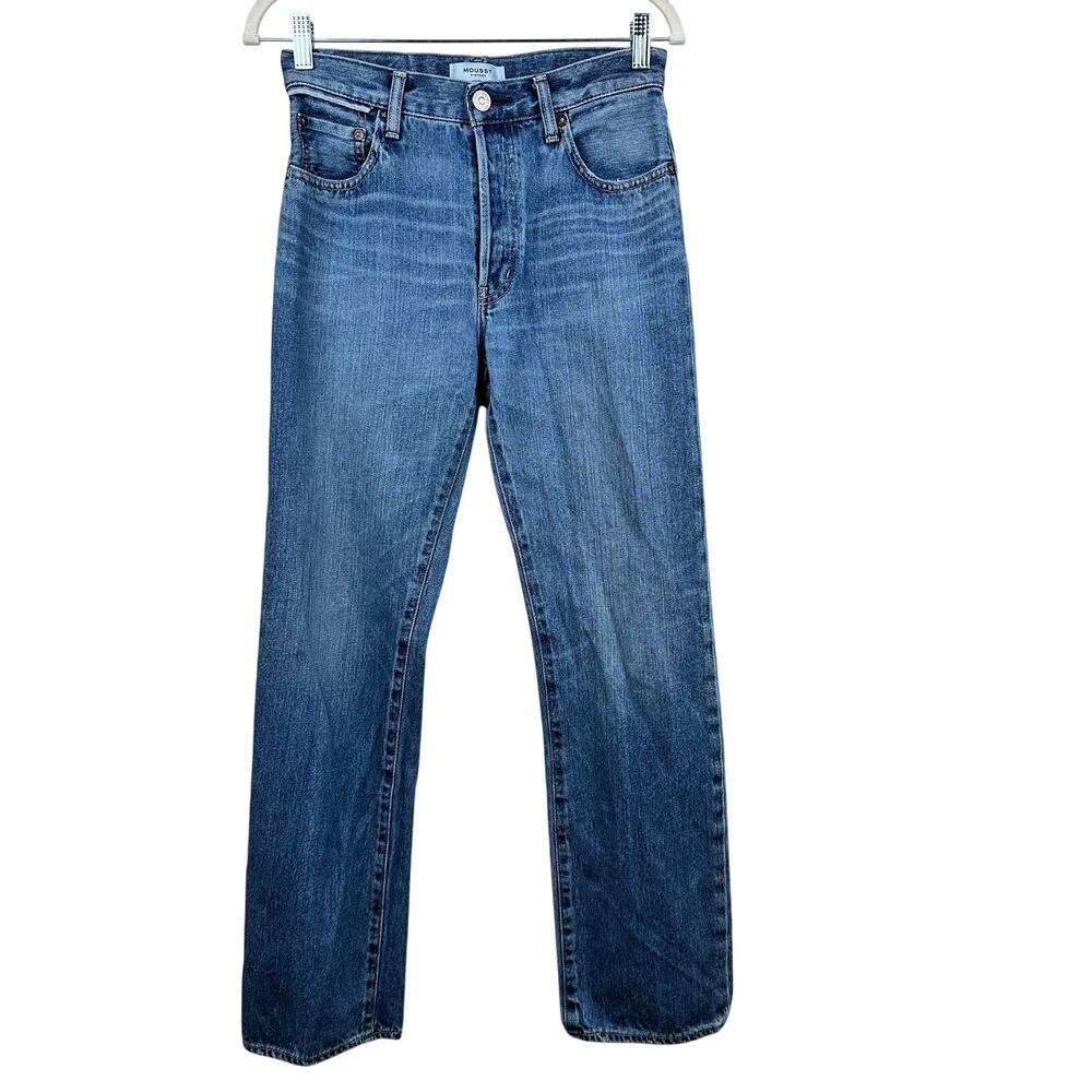 Moussy Vintage Mitchell Straight Jeans Japanese Selvege Denim 26 Button Fly